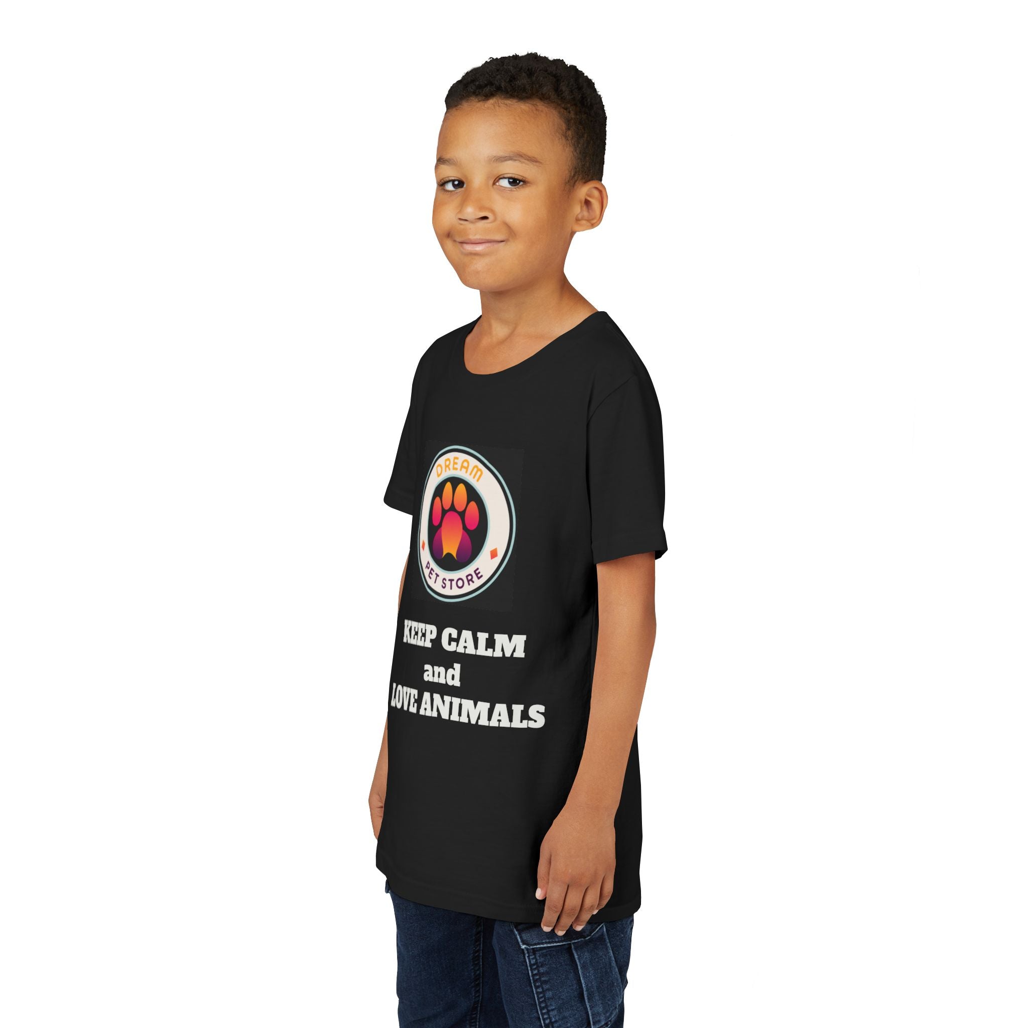 Youth Tee — Keep Calm and Love Animals