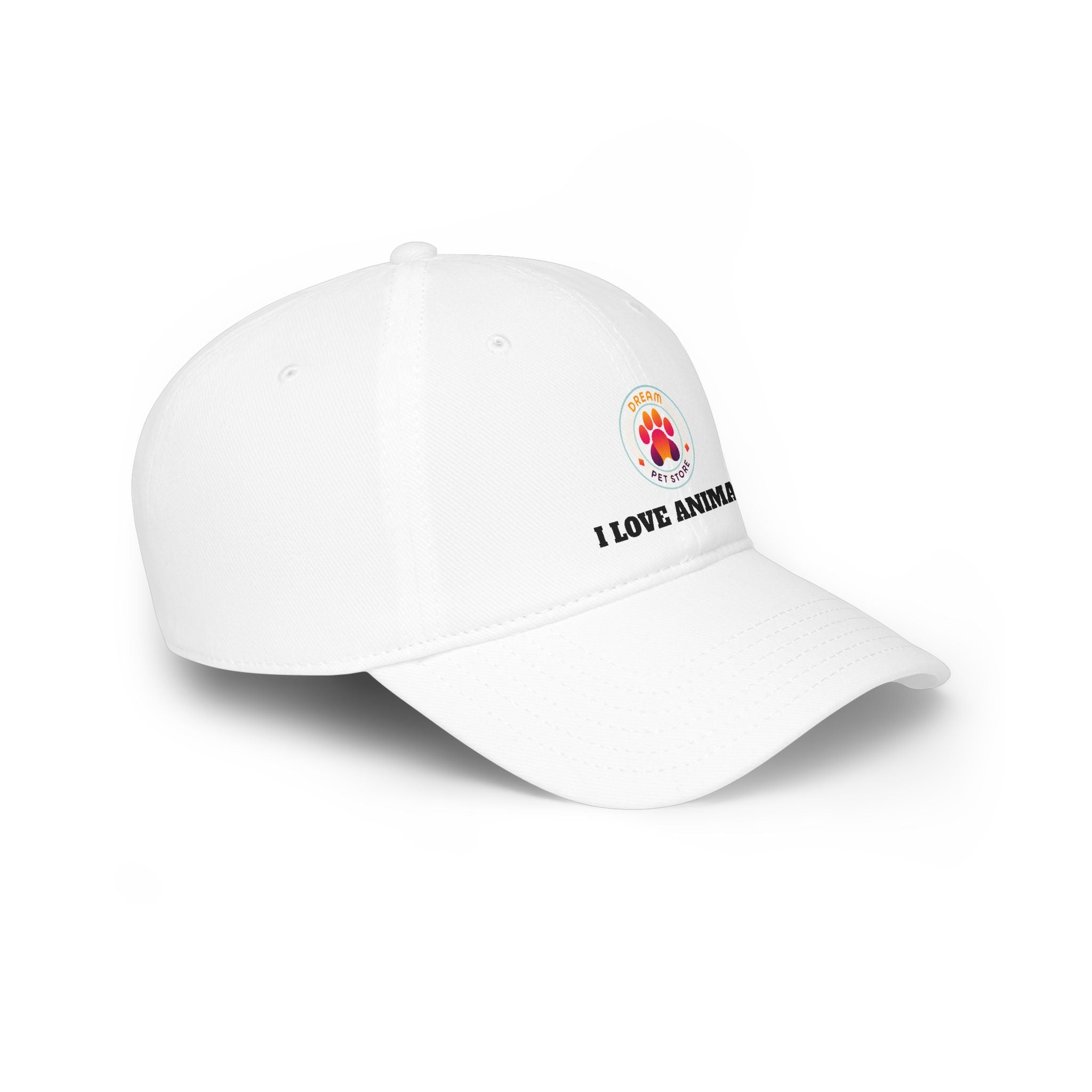 Low Profile Baseball Cap - I Love Animals