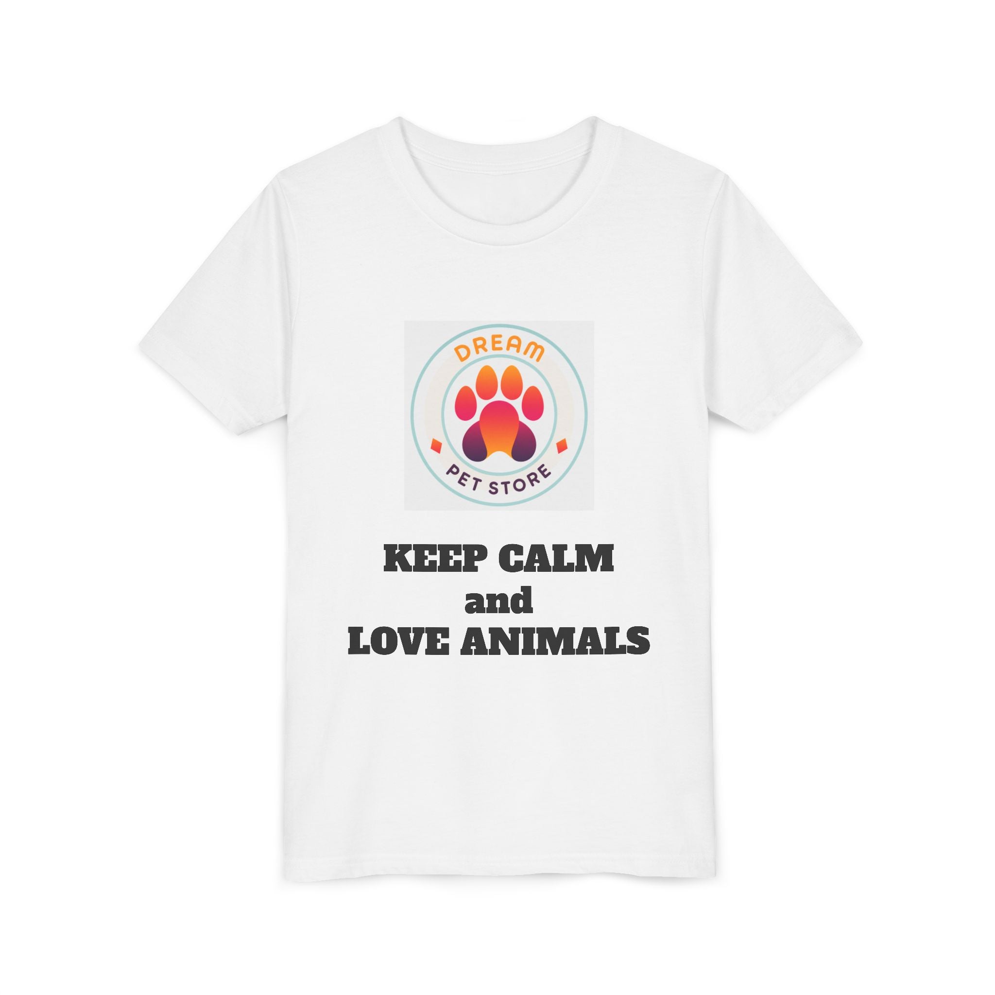 Youth Tee — Keep Calm and Love Animals