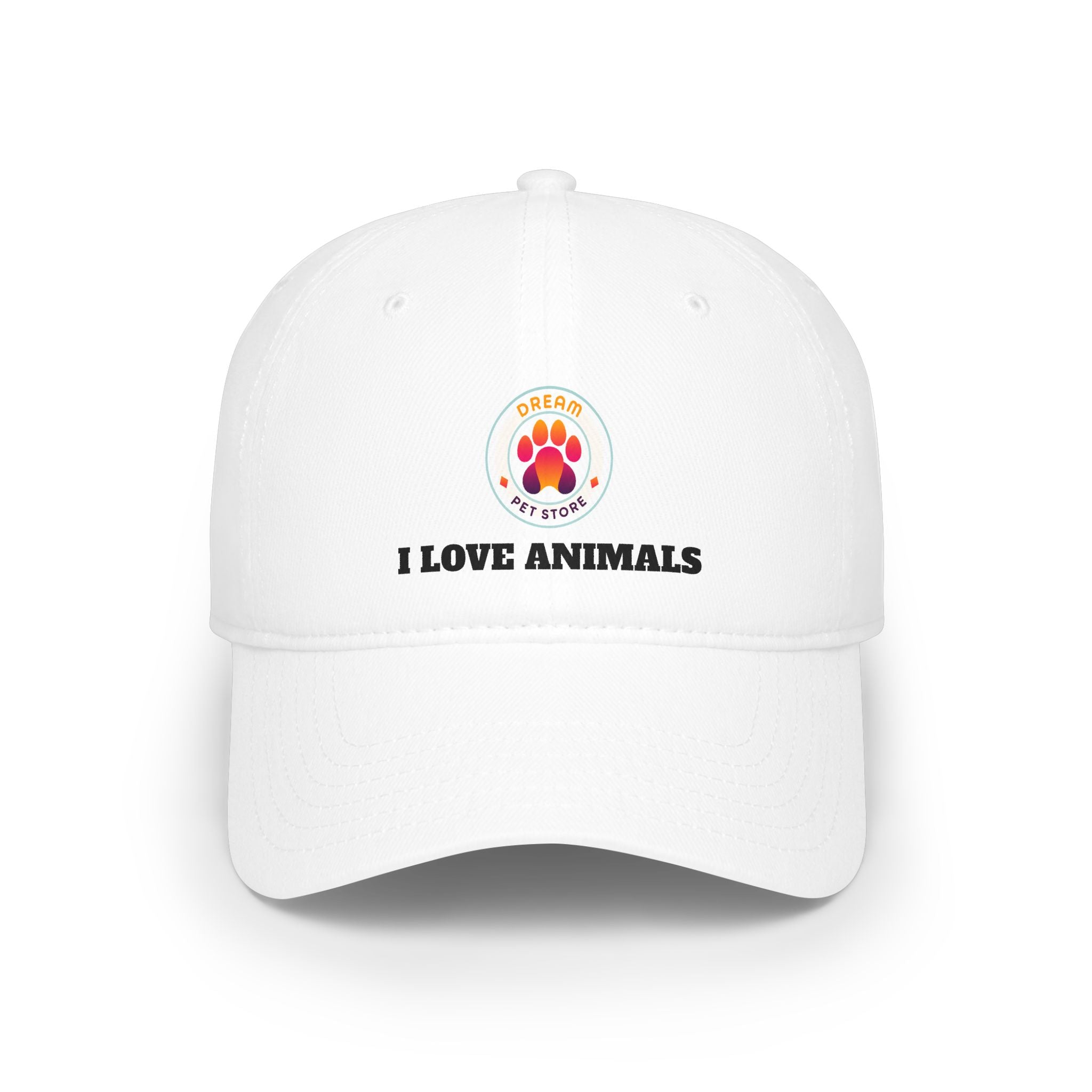 Low Profile Baseball Cap - I Love Animals
