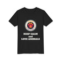 Youth Tee — Keep Calm and Love Animals