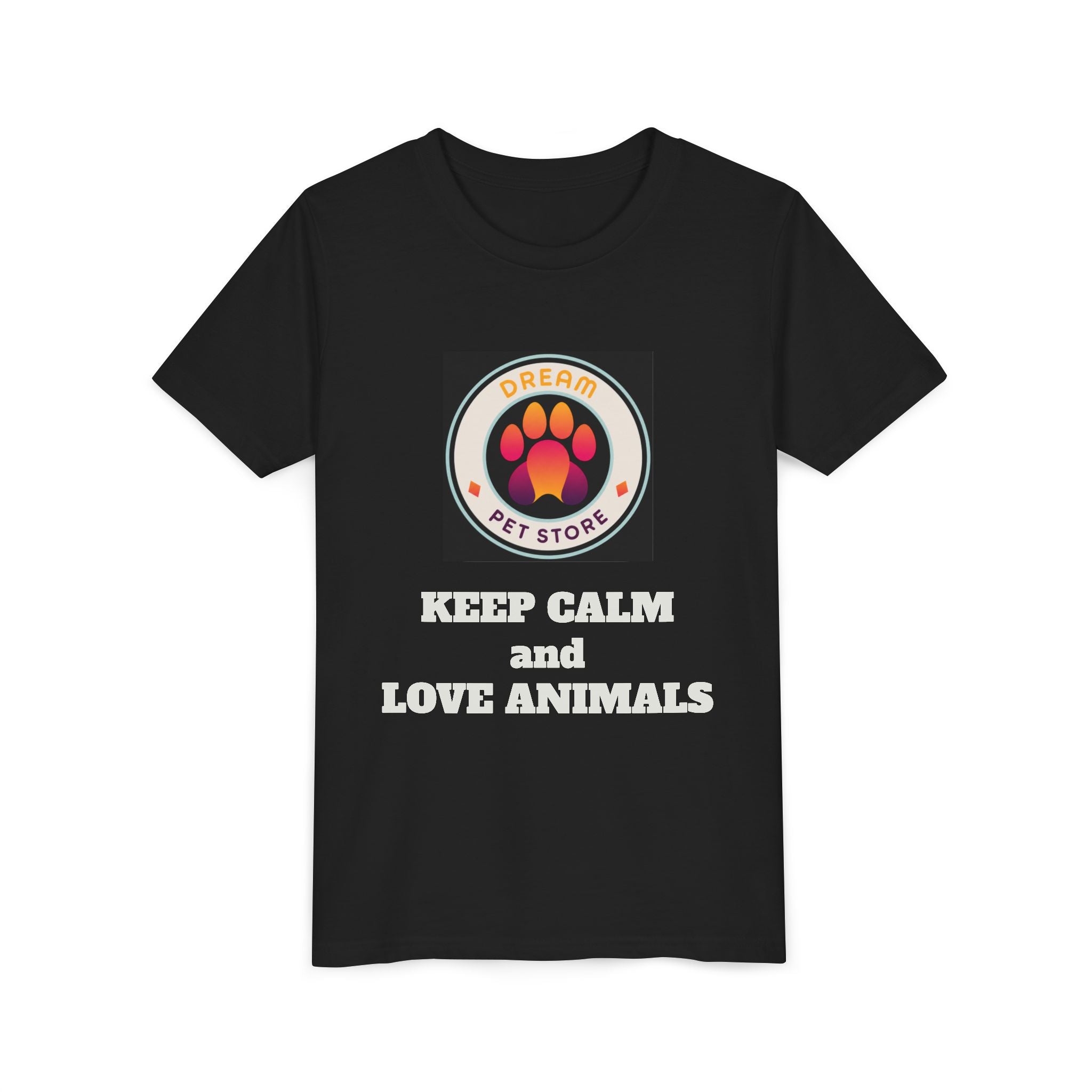 Youth Tee — Keep Calm and Love Animals